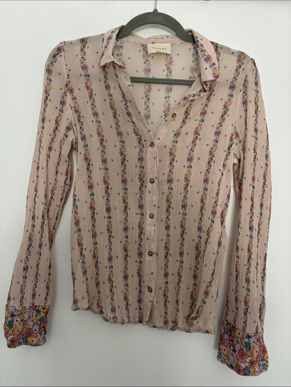 Sezane Los Angeles Flowers Claudio Shirt 38